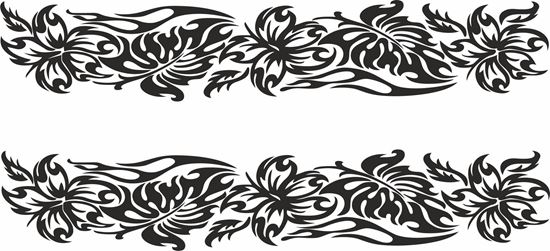 Picture of Floral Tribal Decals /Stickers