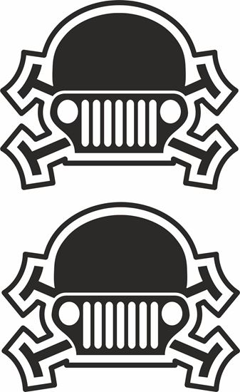 Picture of Jeep Skull Decals / Stickers