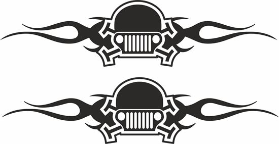 Picture of Jeep Skull Decals / Stickers