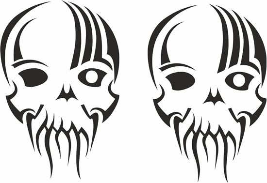 Picture of Skull Tribal Decals / Stickers