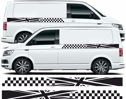 Picture of VW T5 / T6 Union Jack side panel Stripes / Stickers