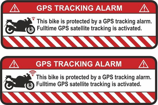 3D GPS Tracker Warning Stickers - Domed Silicone Decals For Car, Laptop, Bicycle