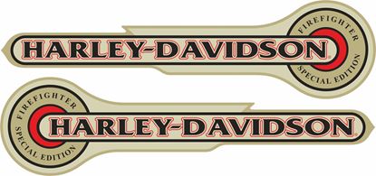 Picture of Harley Davidson Firefight Tank Decals / Stickers