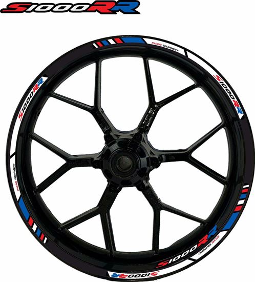 BMW Motorrad Wheel Rim Decal Stripes Kit – Laminated, Motorsport Style For S1000RR