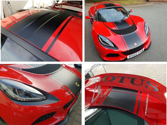 Picture of Lotus Exige S series 3 OTT Stripes & Headlight surround Decals / Stickers