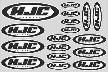 Picture of HJC Helmets Track and street race sponsor Sticker Sheet