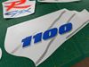 Picture of Classic Reproduction Decals / Stickers for GSX-R 1100 1995 White / Blue bike