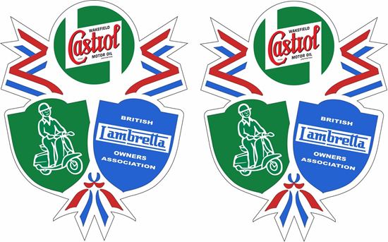 Picture of Lambretta BLOA Castrol Decals / Stickers