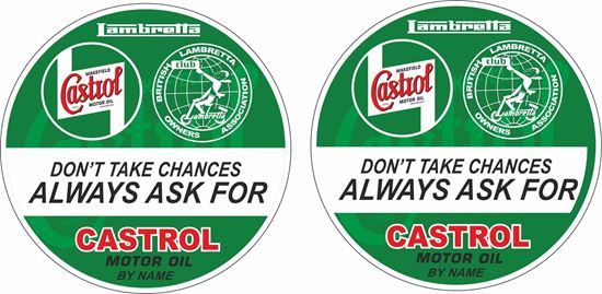 Picture of Lambretta BLOA Castrol Decals / Stickers