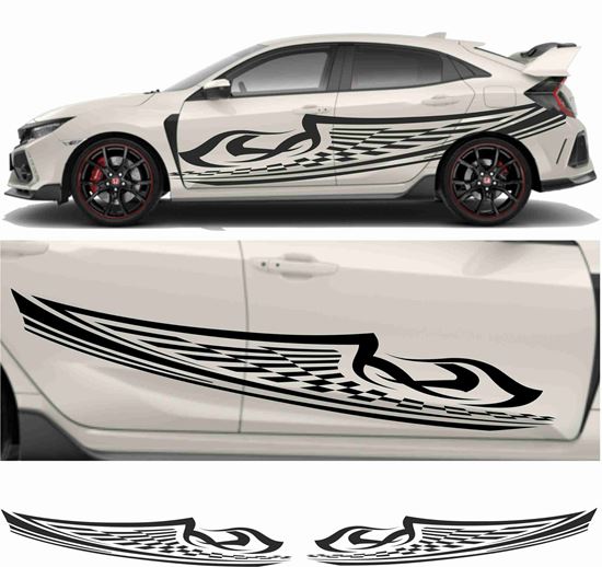 Picture of JDM side Tribal Eagle Chequer Graphics