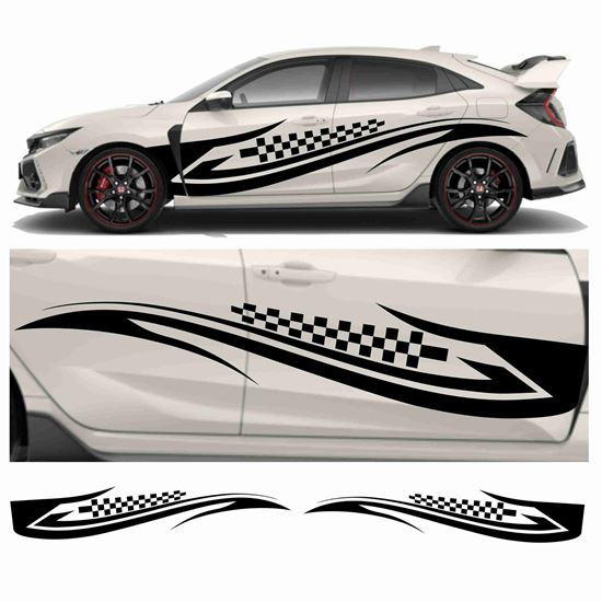 Picture of JDM side Tribal  Chequer Graphics