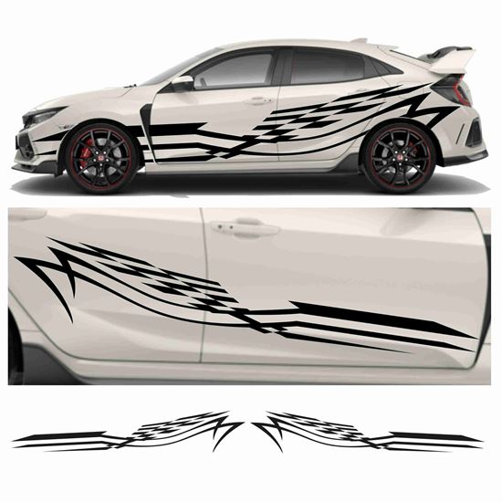 Picture of JDM side Tribal Chequer Graphics