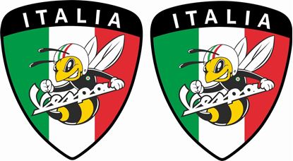 Picture of Vespa Italia Bee Decals / Stickers