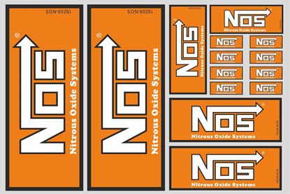 Picture of "NOS Nitrous Oxide Systems"  Track and street race sponsor Sticker Sheet