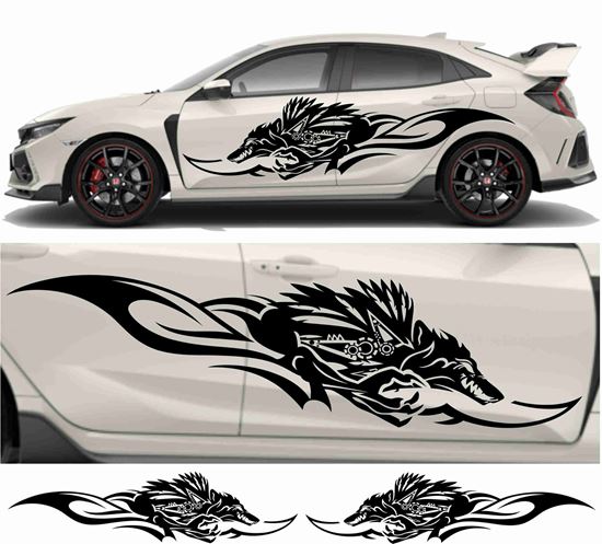 Picture of JDM side Wolf Tribal Graphics