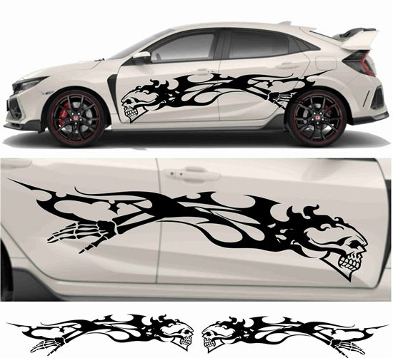 Picture of JDM side Skull Tribal Graphics