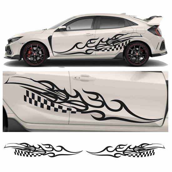 Picture of JDM side Flame Chequer  Graphics