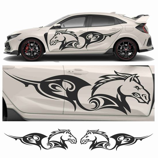 Picture of JDM side Raging Horse Tribal Graphics