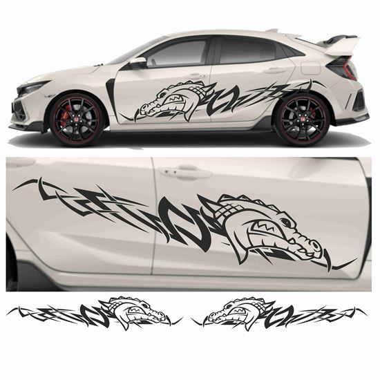 Picture of JDM side Raging Croc Tribal Graphics