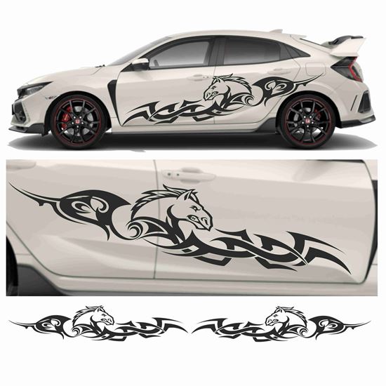 Picture of JDM side Raging Horse Tribal Graphics