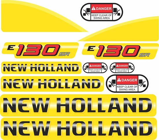 Picture of New Holland E130SR Replacement Decals / Stickers