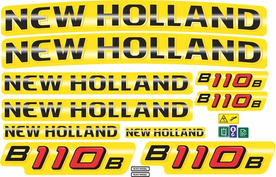 Picture of New Holland B110B Replacement Decals / Stickers