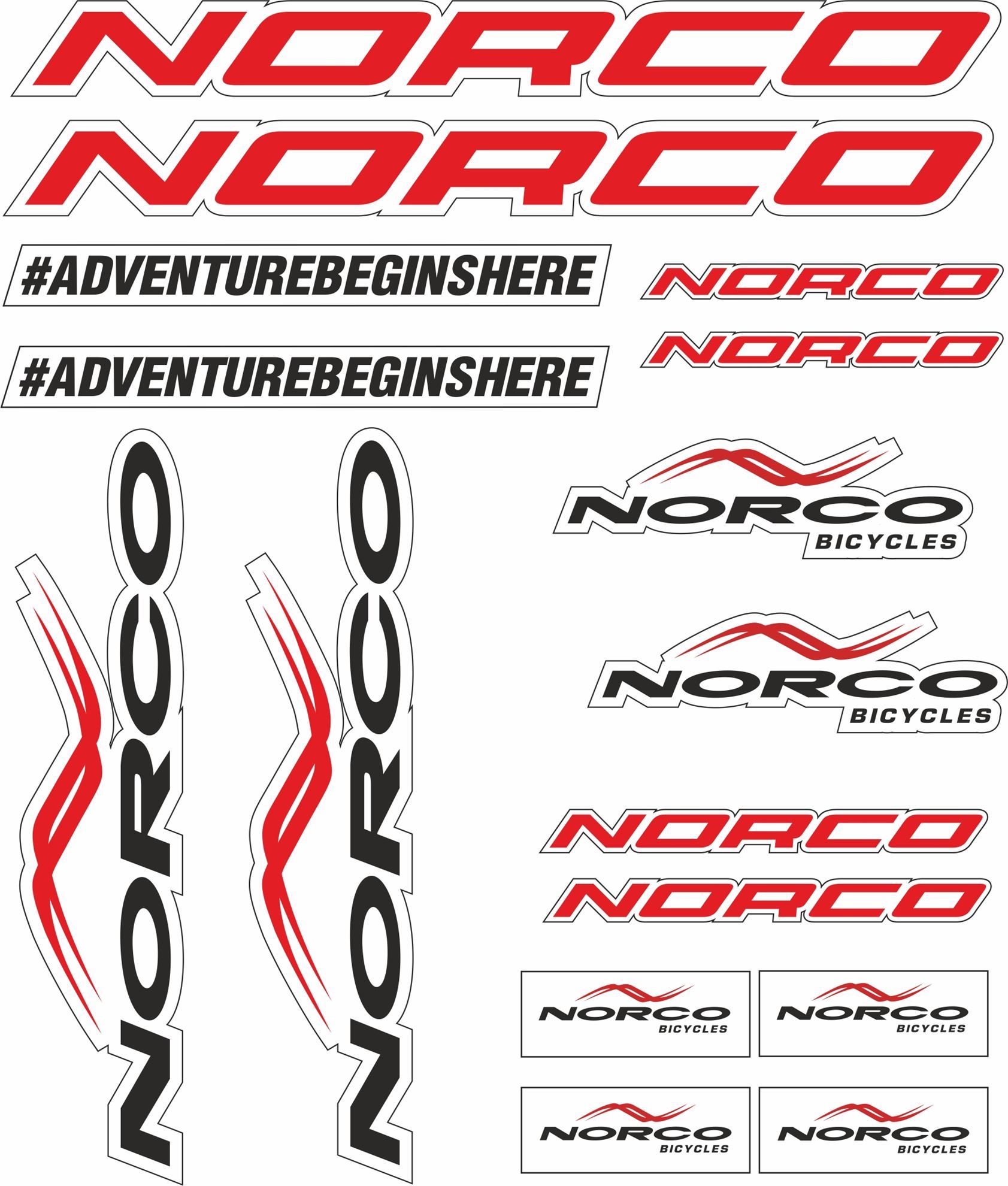 Zen Graphics Norco Frame Sticker kit