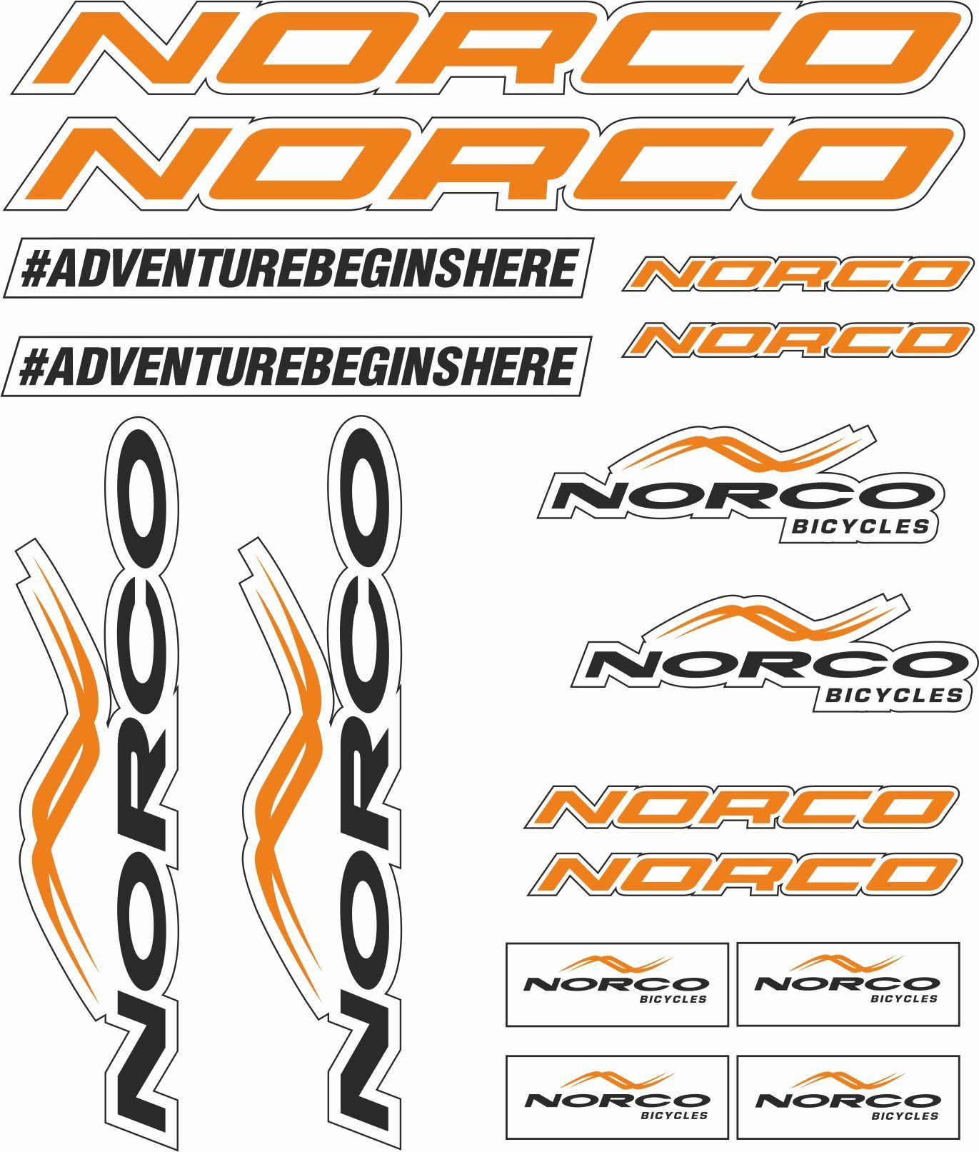 norco bike decals