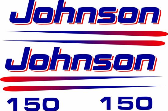 Picture of Johnson 150hp replacement Engine Cover Decals / Stickers