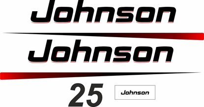 Picture of Johnson 25 replacement Engine Cover Decals / Stickers