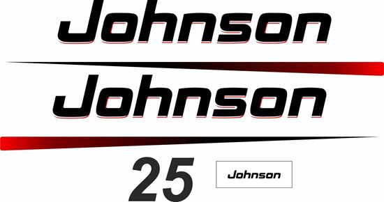 Picture of Johnson 25 replacement Engine Cover Decals / Stickers