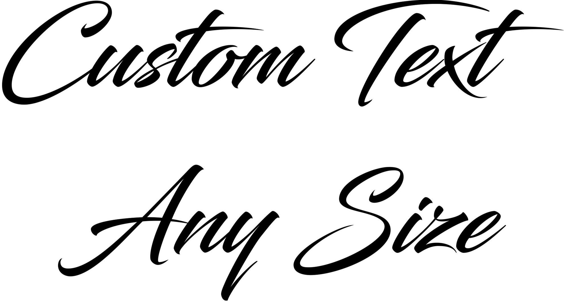Zen Graphics - Custom Panel / Glass Text Decals / Stickers