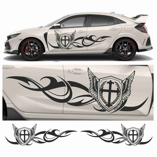 Picture of JDM side Shield tribal Graphics