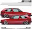 Picture of MK2 Golf  "BBS Motorsport" side Stripes and rear quarter Decals / Stickers
