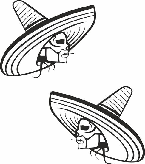 Picture of Skull Mexican Decals / Stickers