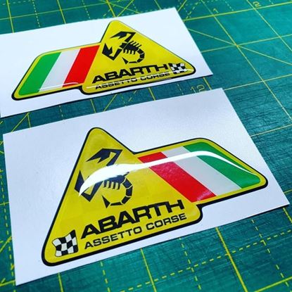 Picture of Fiat Abarth Assetto Corse wing Badges 80mm