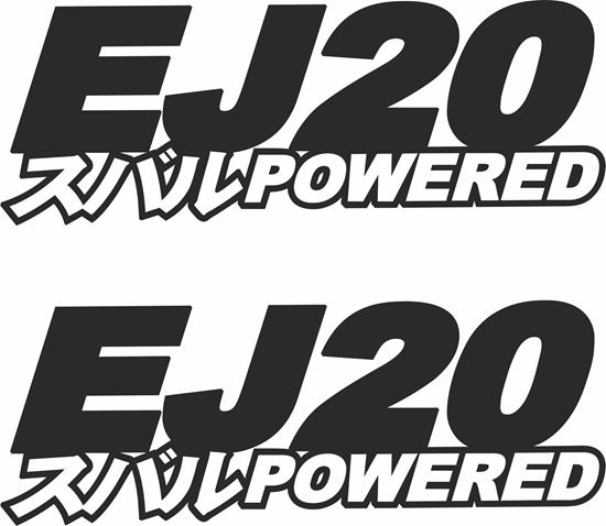 Picture of Subaru "EJ20 Powered"panel / Glass Decals / Stickers