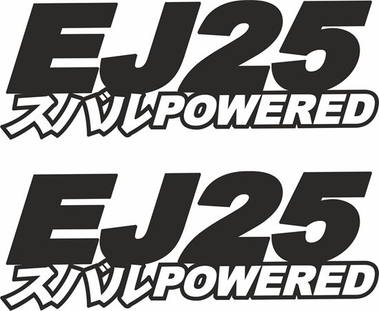 Picture of Subaru "EJ25 owered"panel / Glass Decals / Stickers