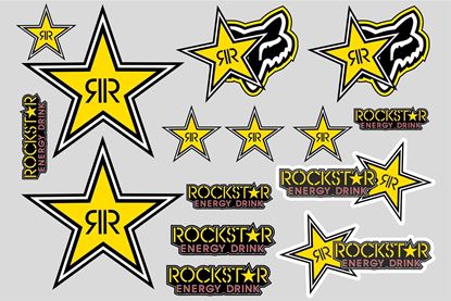 Picture of "Rockstar" Track and street race sponsor Sticker Sheet