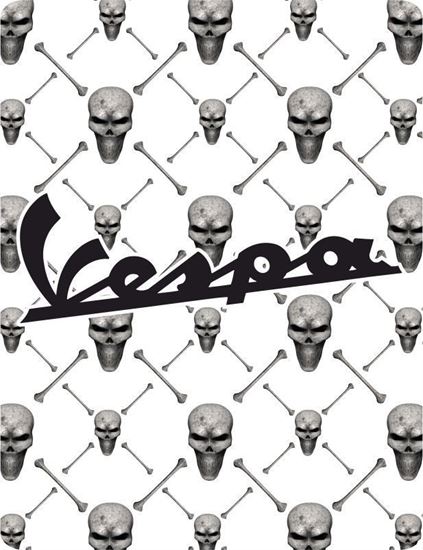 Picture of Vespa Skulls front Fairing Horncast insert for Badge Holder