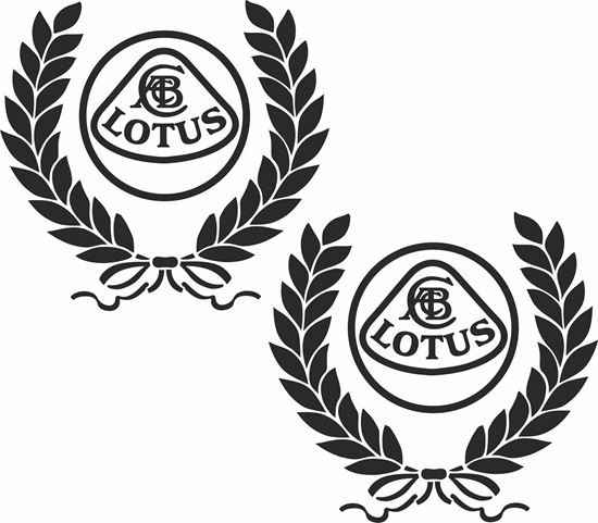 Picture of Lotus Wreath Decals / Stickers