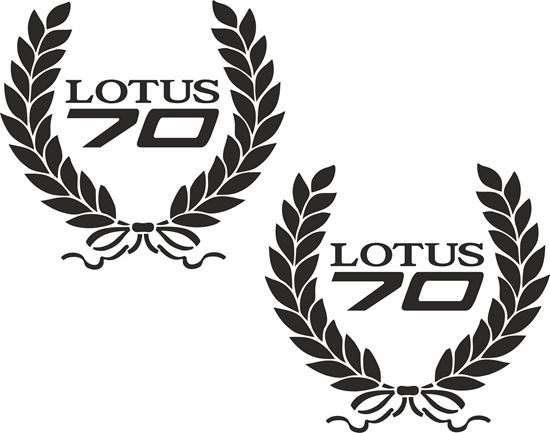 Picture of Lotus 70 Wreath Decals / Stickers