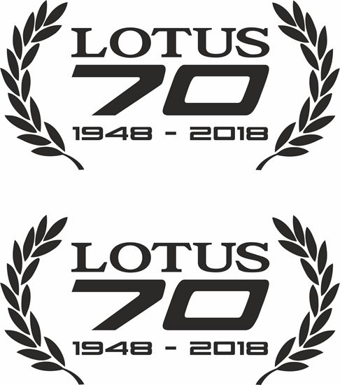 Picture of Lotus 70 1948 - 2018 Wreath Decals / Stickers