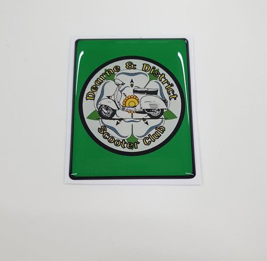 Picture of Vespa Dearne & District Scooter Club front Fairing Horncast insert for Badge Holder