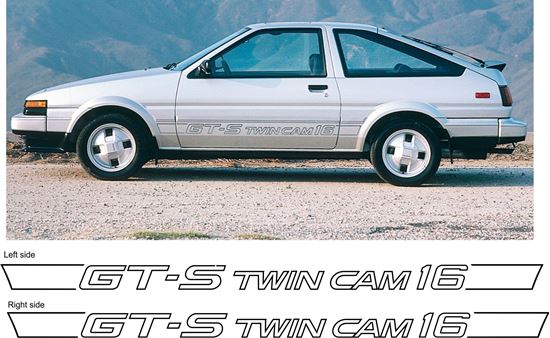 Picture of AE86 GT-S Twin cam 16V side Decals / Stickers
