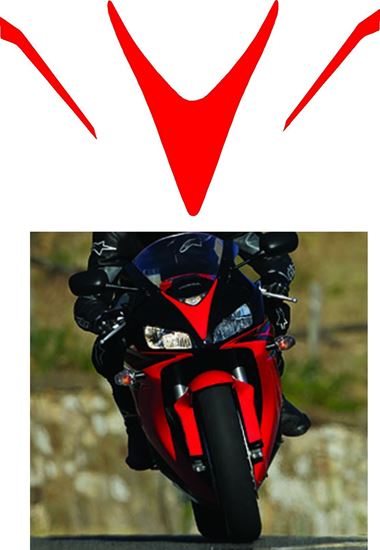 Picture of CBR 1000RR Fireblade 2006-2007 NOSE CONE replacement Decals / Stickers