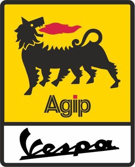 Picture of Vespa "Agip" front Fairing Horncast insert for Badge Holder