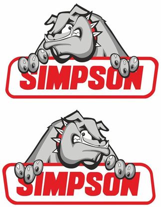 Picture of "Simpson"  Track and street race sponsor Decals / Stickers