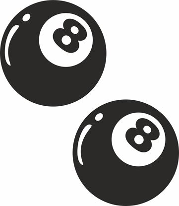 Picture of Eight Ball Decals / Stickers