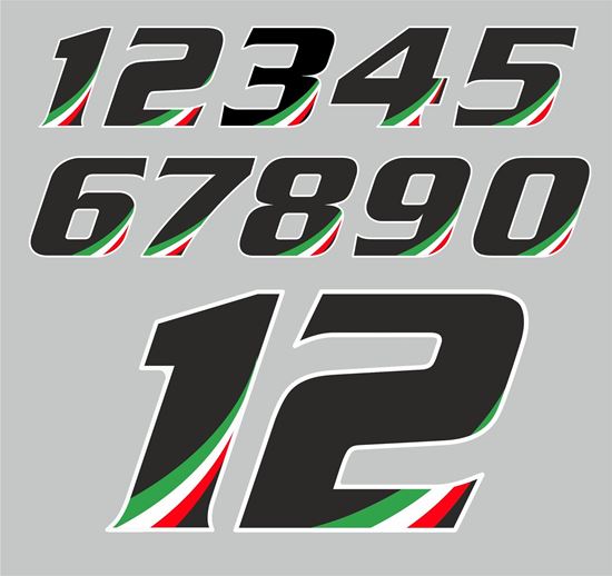 Picture of Track Day Italia Door Number Decals  / Stickers